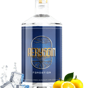 Bouteille AERYSGIN Fondation, gin belge 45 % vol, 50 cl